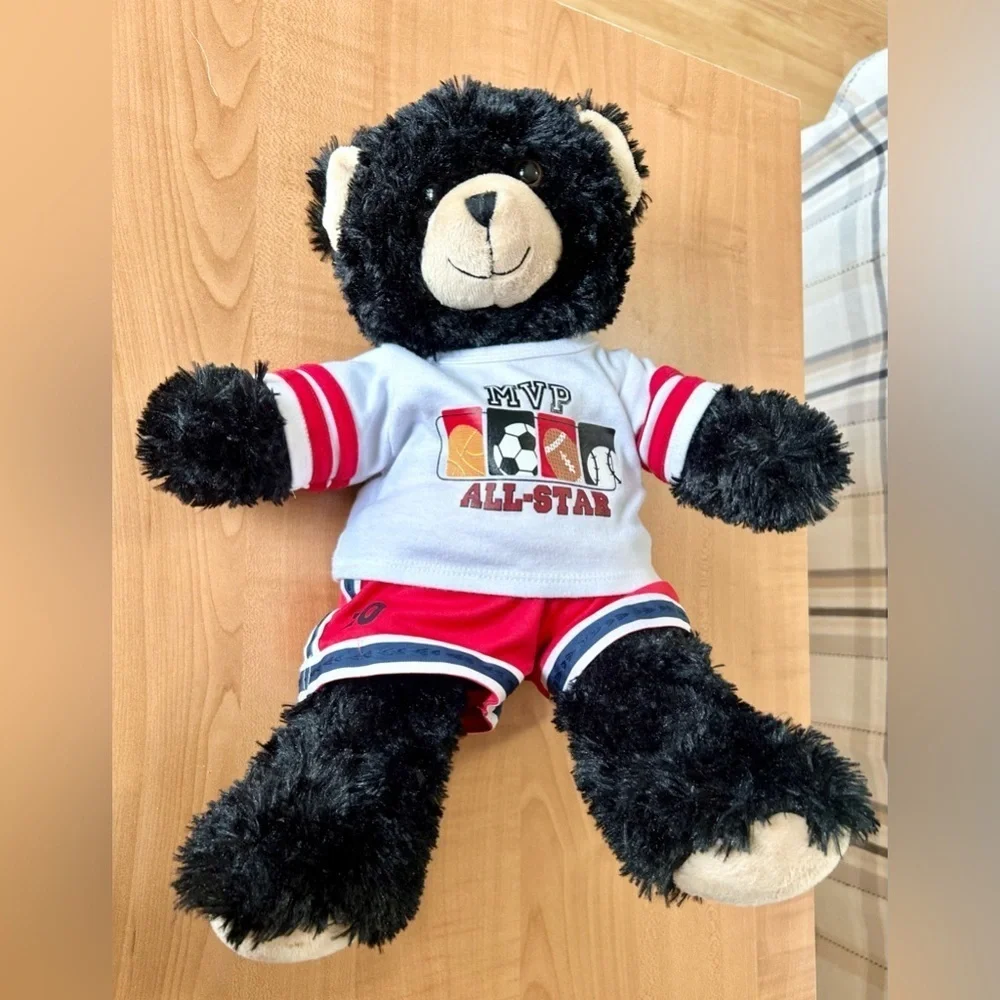 Build a Bear Teddy with sports outfit lot of 3 piece plush toys